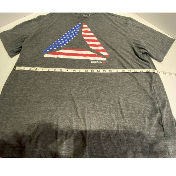Reebok Delta Flag USA Tee Gray for Men Size 2XL - Picture 3 of 5